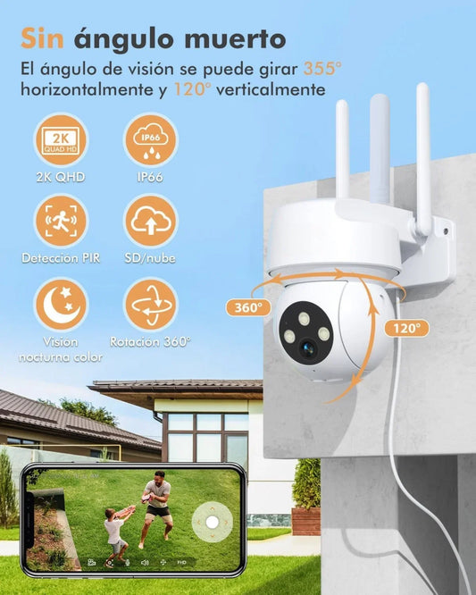 Cámara de Seguridad WhiteCam®️ | 360º Control con Celular